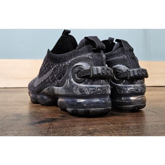 Nike Air‎ Vapormax Sz 6.5 2020 Flyknit FK TRIPLE BLACK DARK GREY - Picture 11 of 16